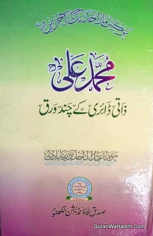 محمد علی ذاتی ڈائری کے چند ورق